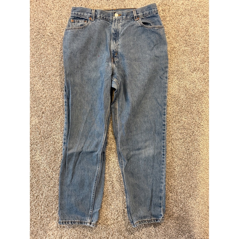 Levi's 550 Relaxed Fit Tapered Leg Jeans Womens Size 14 Miss Blue Denim Casual *